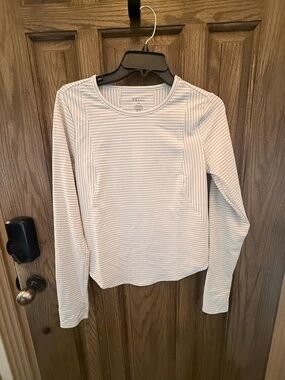 TIS by Thrive Striped Athletic Pullover Lightweight Running Top Small